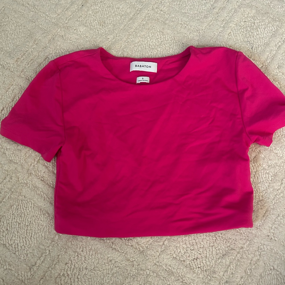 aritzia contour babaton cropped shirt